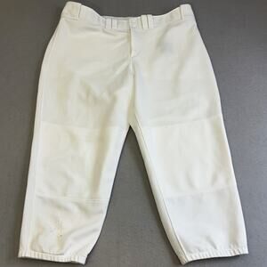 Mizuno Fastpitch Softball Pants Womens 2XL White Performance Sportswear Quilted